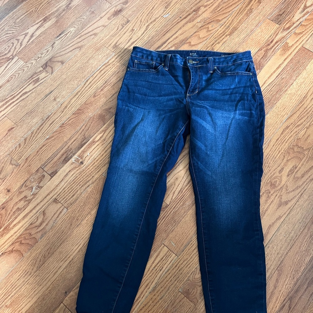 a.n.a Dark Blue Straight Leg Jeans